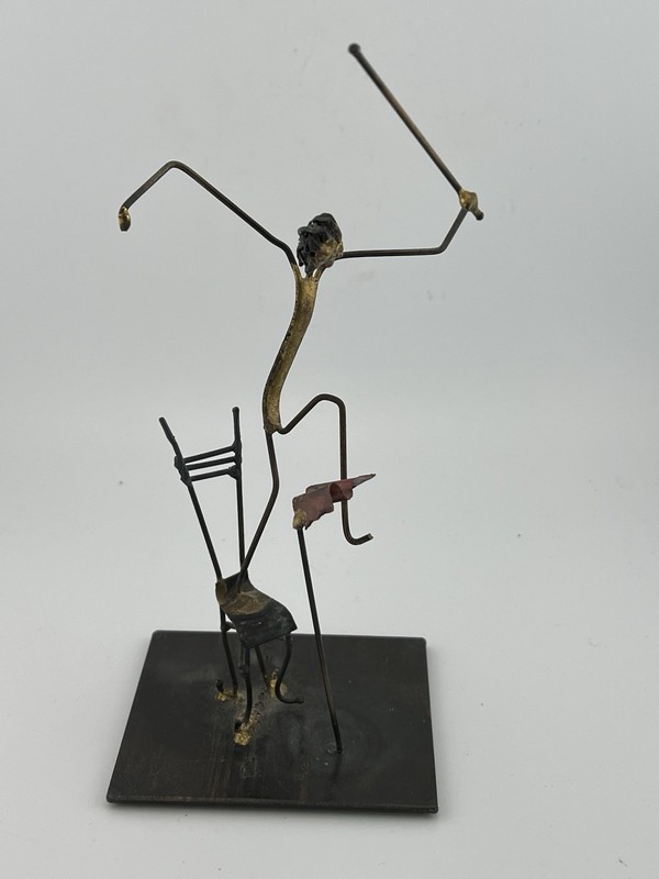 VTG “The b Studio” Toronto Artist I. BIA Metal Wire 8” Sculpture Music Conductor