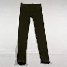 Spanx Leggings Womens Green Compression Seamless Ankle Shapewear Zip FL3315 Sz S