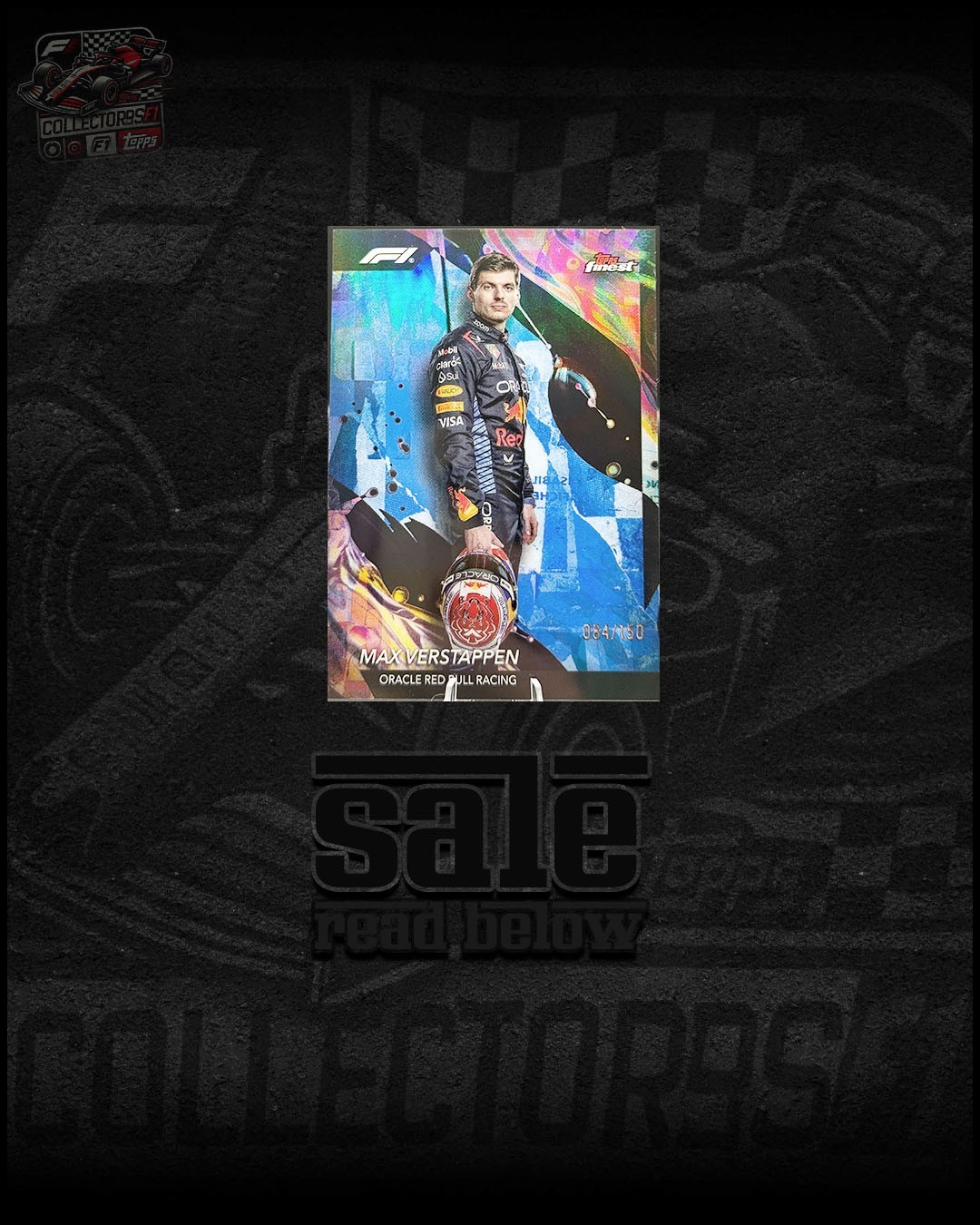 2024 Topps Finest Formula 1 - Uncommon Max Verstappen #101 Blue Refractor /150