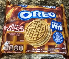 NEW OREO LIMITED EDITION CHICKEN WAFFLES FLAVOR CREAM SANDWICH COOKIES 10.68