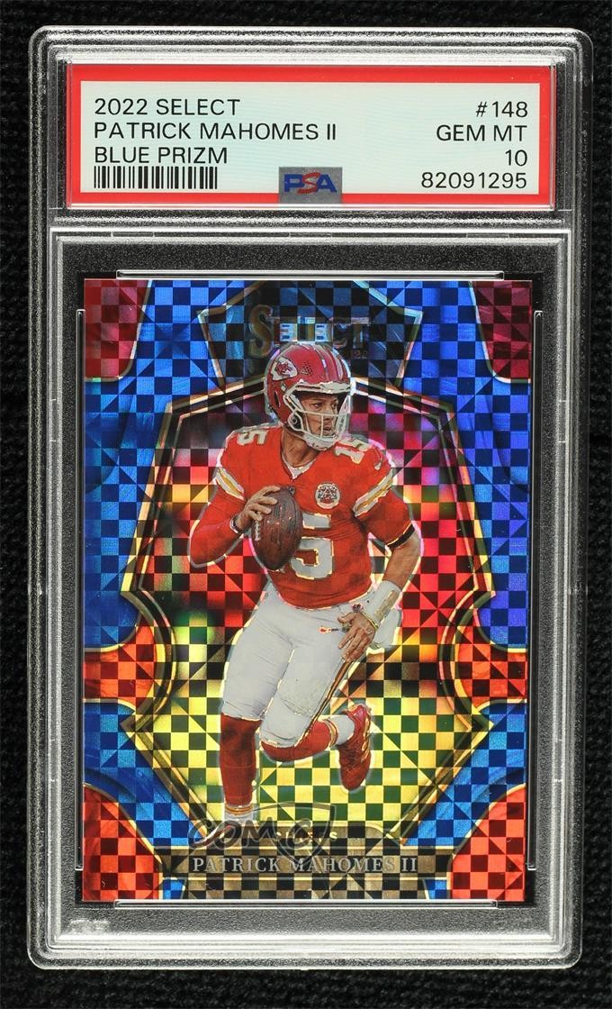 2022 Panini Select Premier Level Blue Prizm 145/149 Patrick Mahomes II #148 12wc