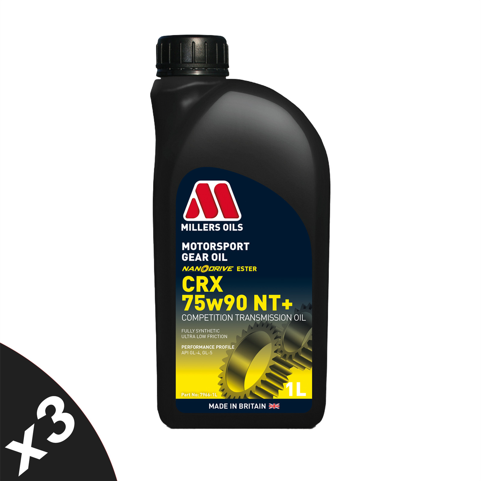 Millers Oils Motorsport Crx 75W-90 75W90 Nt+ Fully Synth Gear Oil 3X1l - Image 2
