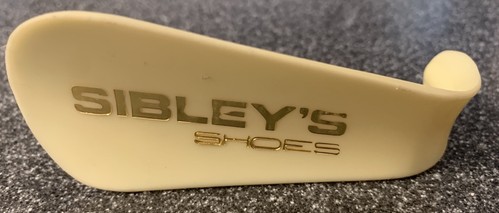 Vtg Sibley's Shoes Shoe Horn Plastic 4" Long, Founded 1920! Detroit, Mich