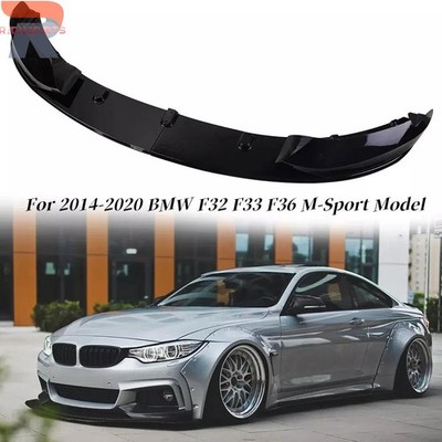 For BMW 4 Series M Sport F32 F33 F36 Front Splitter Gloss Black NEW 2014-2020