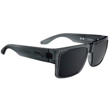 SPY Optic CYRUS Sunglasses Translucent Gunmetal Happy Gray Mirror Lens 3DAY SHIP
