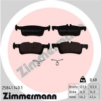 Zimmermann Bremsbelagsatz Scheibenbremse 25841.140.1 FüR Ford Fiesta 7 HJ HF Van