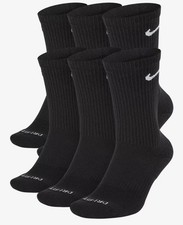 Nike Men's Socks Dri-Fit Everyday Cushioned Crew Training Socks Large 6-Pair