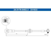 ATE 24.5176-0402.3 Bremsschlauch FüR Opel Chevrolet Astra GTC Cruze Orlando P10
