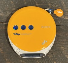 Working Sony D-EJ360 Yellow CD Walkman PSYC G Protection Vintage Portable Player