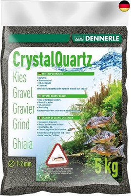 Dennerle Aquarienkies Diamantschwarz 5 kg - Bodengrund für Aquarien - Körnung 1