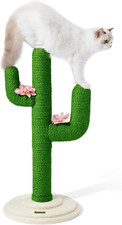 Cactus Cat Scratching Post - 31.5" Tall Sisal Scratcher for Active Cats