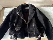 ACNE STUDIOS Classic Black Moto Jacket Shearl...