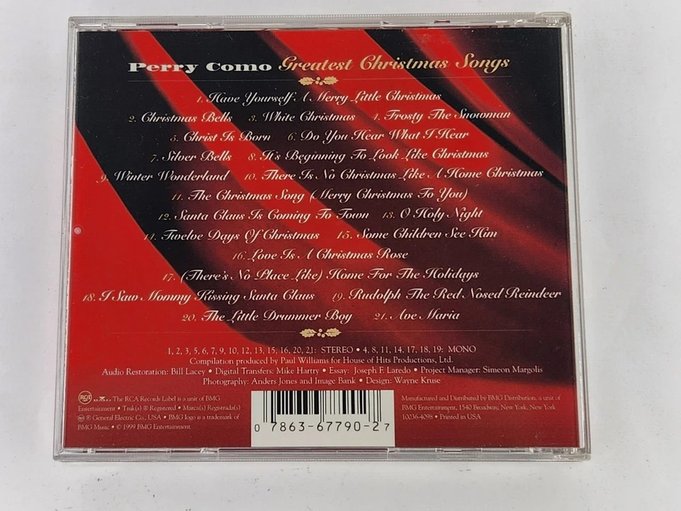 Perry Como Greatest Christmas Songs (CD) - Image 3 of 3