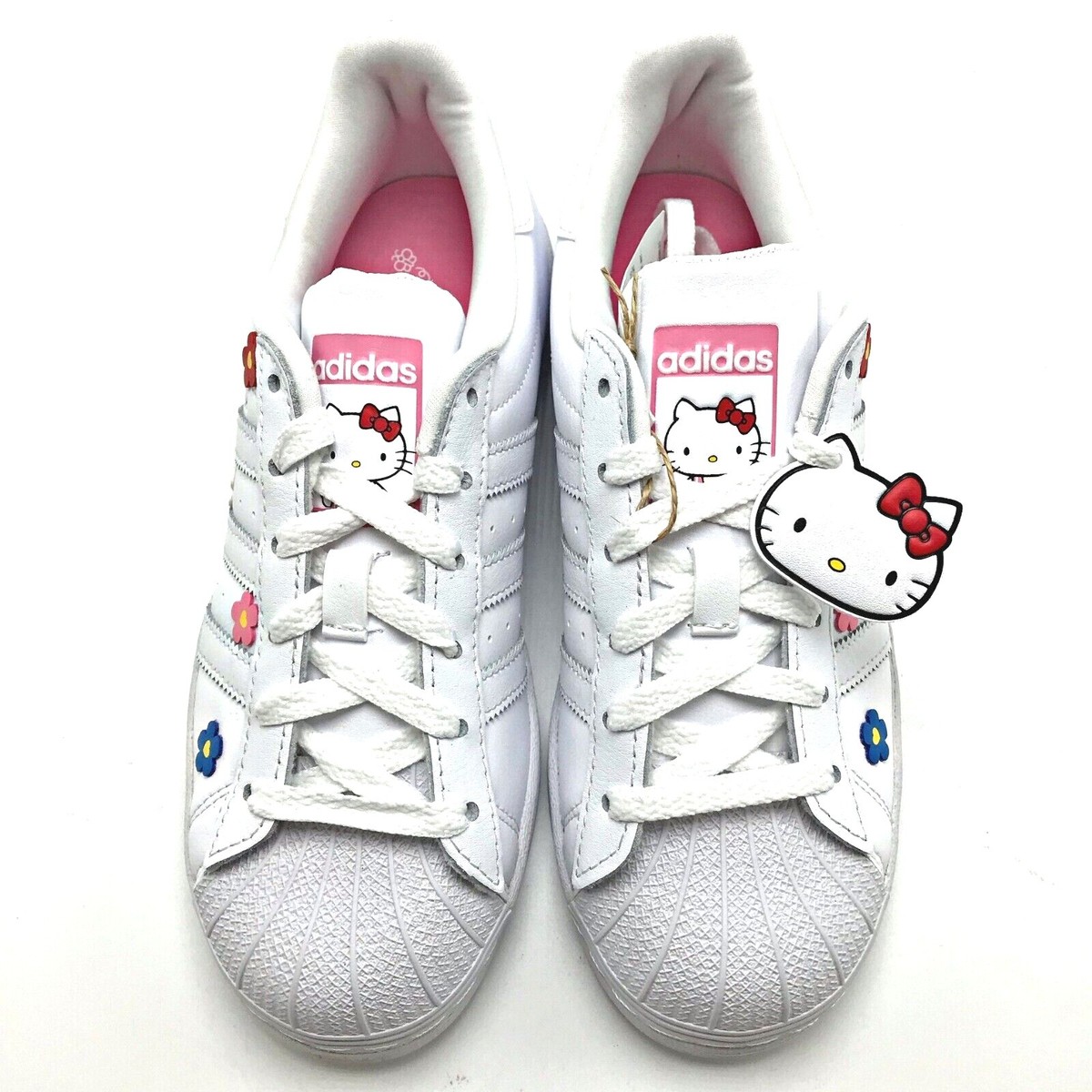 【Sa♡】 Adidas Originals Superstar J Hello Kitty Flowers Youth shoes