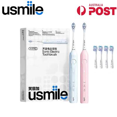 usmile Y1PRO 2PCS Smart Sonic Electric Toothbrush Ultrasound Rechargeable 3 Mode