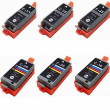 6PK ink cartridges PGI-35 CL-I36 for Canon PIXMA ip100 mini260 mini320 Printer