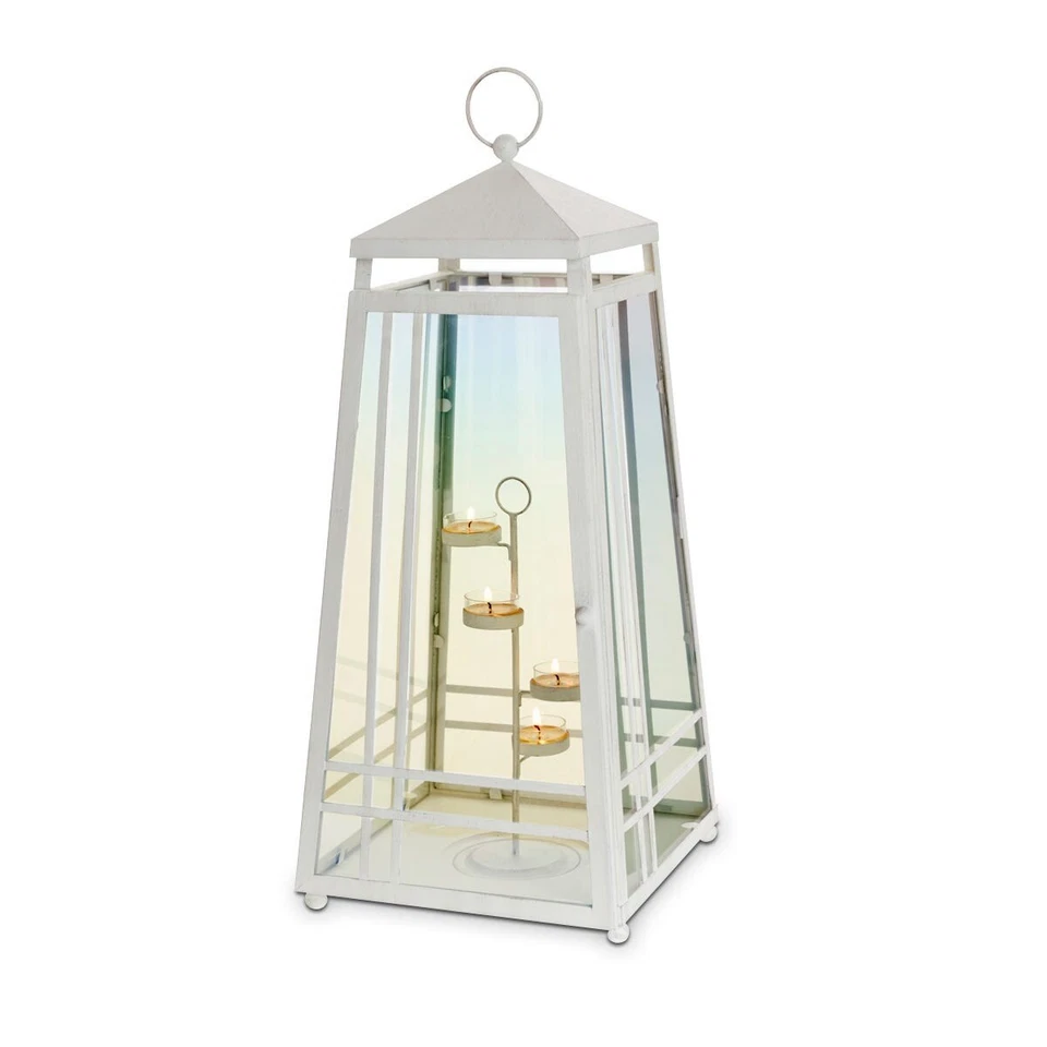 Weathered White Lantern - Large - image 2 of 2