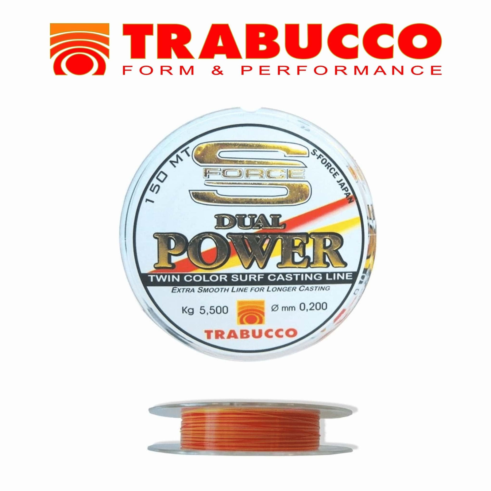 Trabucco S-Force Doble Potencia Surf Fundición Copolímero Línea de Pesca Resistente a la Abrasión