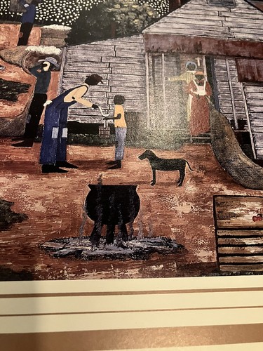 Mary Frances Robinson African Folk Printed Art Vintage Litho Farm Quilt - Picture 5 of 6