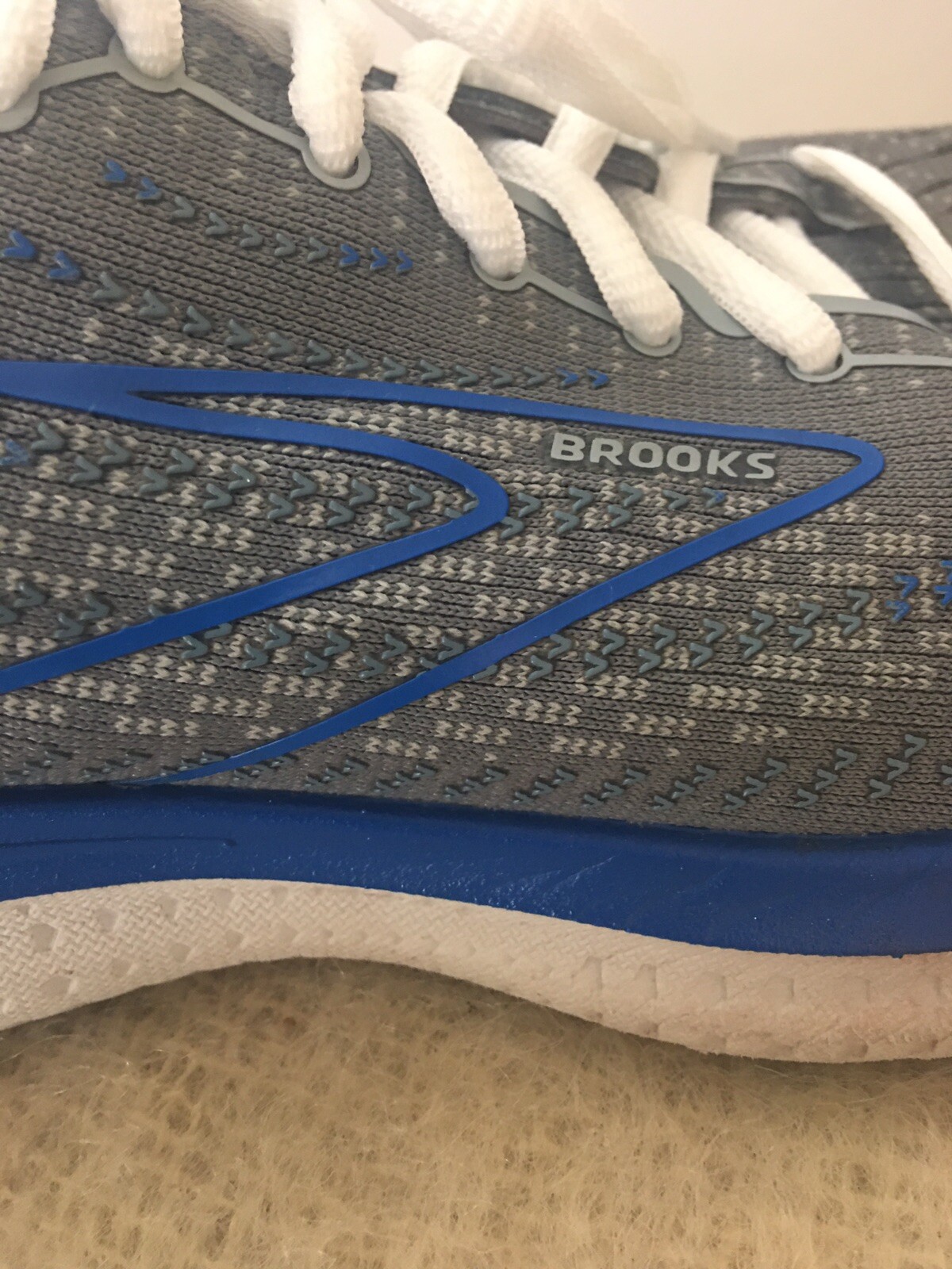 SAOLA Scarpe da corsa Brooks uomo Glycerin 19 grigio blu stringate taglia US 7D EU 40