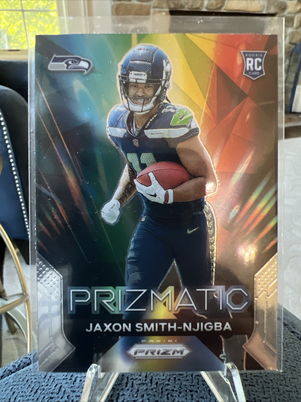 2023 Panini Prizm Prizmatic #1 Jaxon Smith-Njigba Rookie Seahawks
