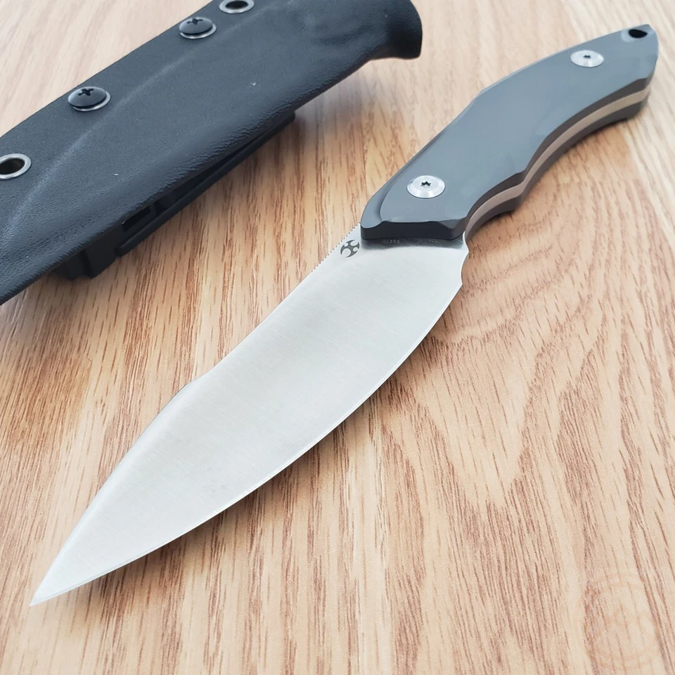 Kansept Knives Luccio Fixed Knife 3.88" CPM S35VN Steel Blade Titanium Handle - Image 3 of 4