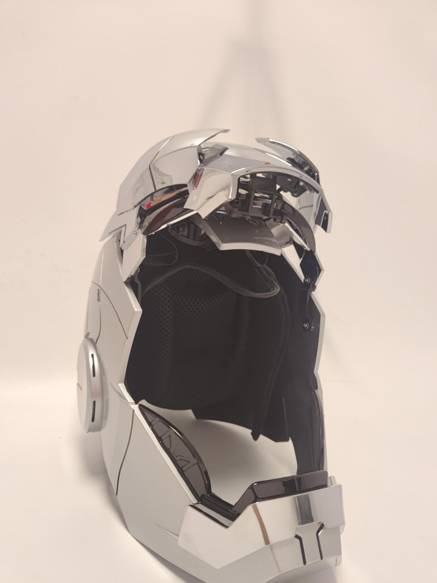 1:1 Iron Man MK5 Helmet Mask Full Silver - Voice Activated