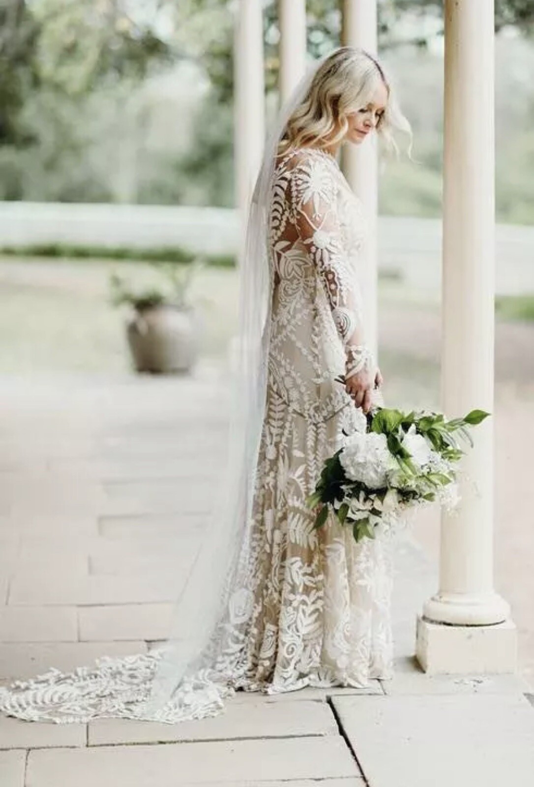Women's White Long Sleeve Wedding Dress Size 18 Brand New | eBay