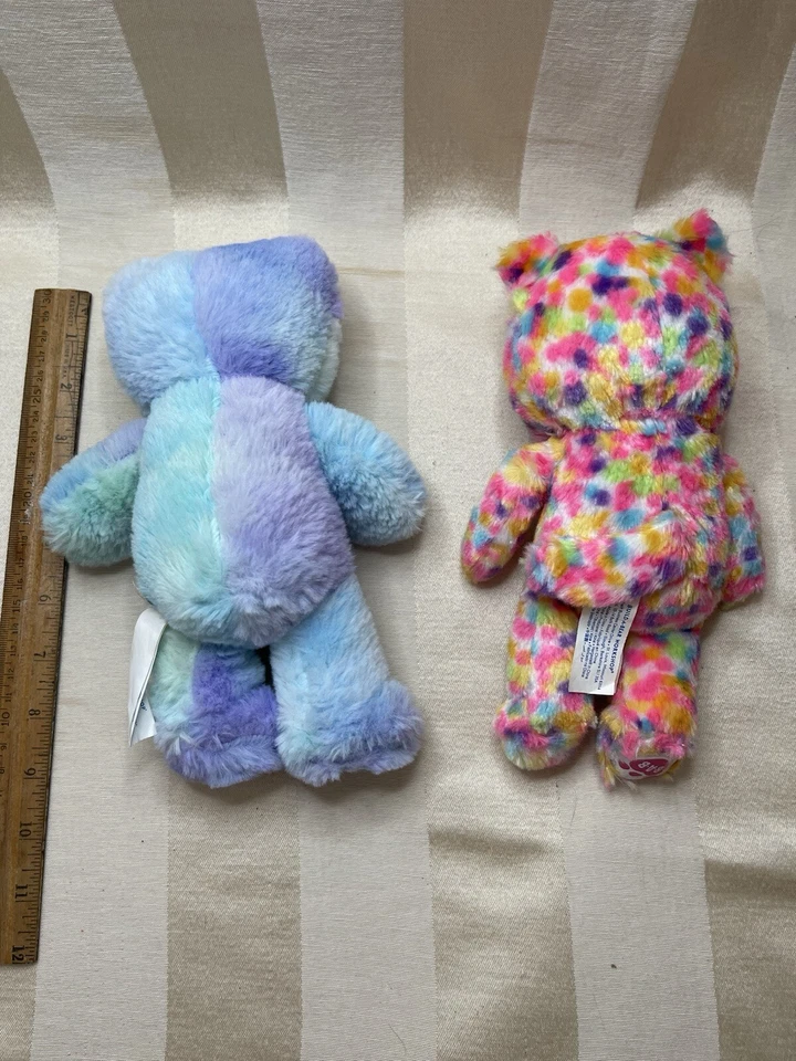 Build a Bear Buddies Rainbow Confetti Kitty Cat Plush & Hoppy Swirls Frog Plush - Image 2 of 4