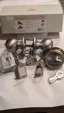 Westcraft Ball entry and deadbolt combo, Satin Nickel