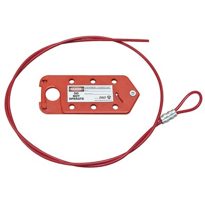 ZING 7133 Tab-Cinching Cable Lockout,10 ft. L 36D362