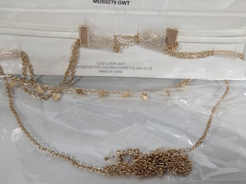 Mia Collection Choker Y Drop Gold Tone Necklace - Picture 9 of 12
