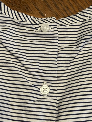 Baby Girls Gymboree Shore to Love Navy Striped Seaside Embroidered Dress 18 24 - Picture 4 of 9