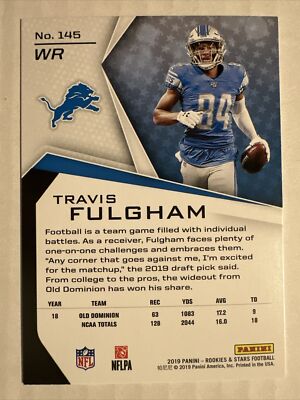 2019 Panini Rookies & Stars #145 Travis Fulgham | eBay