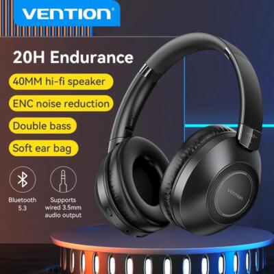 Wireless Headphones ENC Noise Cancelling Bluetooth Earphone Mic Foldable Headset
