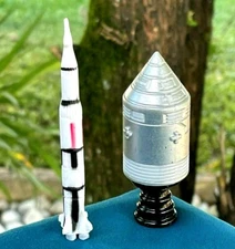NASA Lot 2 Vehicles Space Capsule & Rocket PVC Plastic Model Figure Toy Modeling