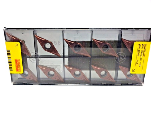 Sandvik Coromant VBMT 331-MF 1125 (VBMT 16 04 04-MF) Hartmetalleinsätze (10er-Box) - Bild 1 von 4