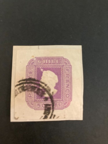 Chile Very Old Used Stamp 5 Centavos Porte Franco - Bild 2 von 2