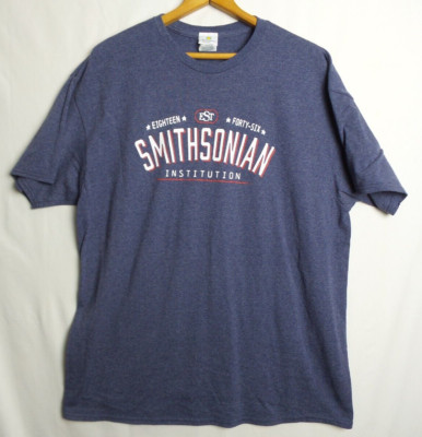 Smithsonian Institution 1846 T Shirt Mens XL Blue Crew Graphic Short Sleeve