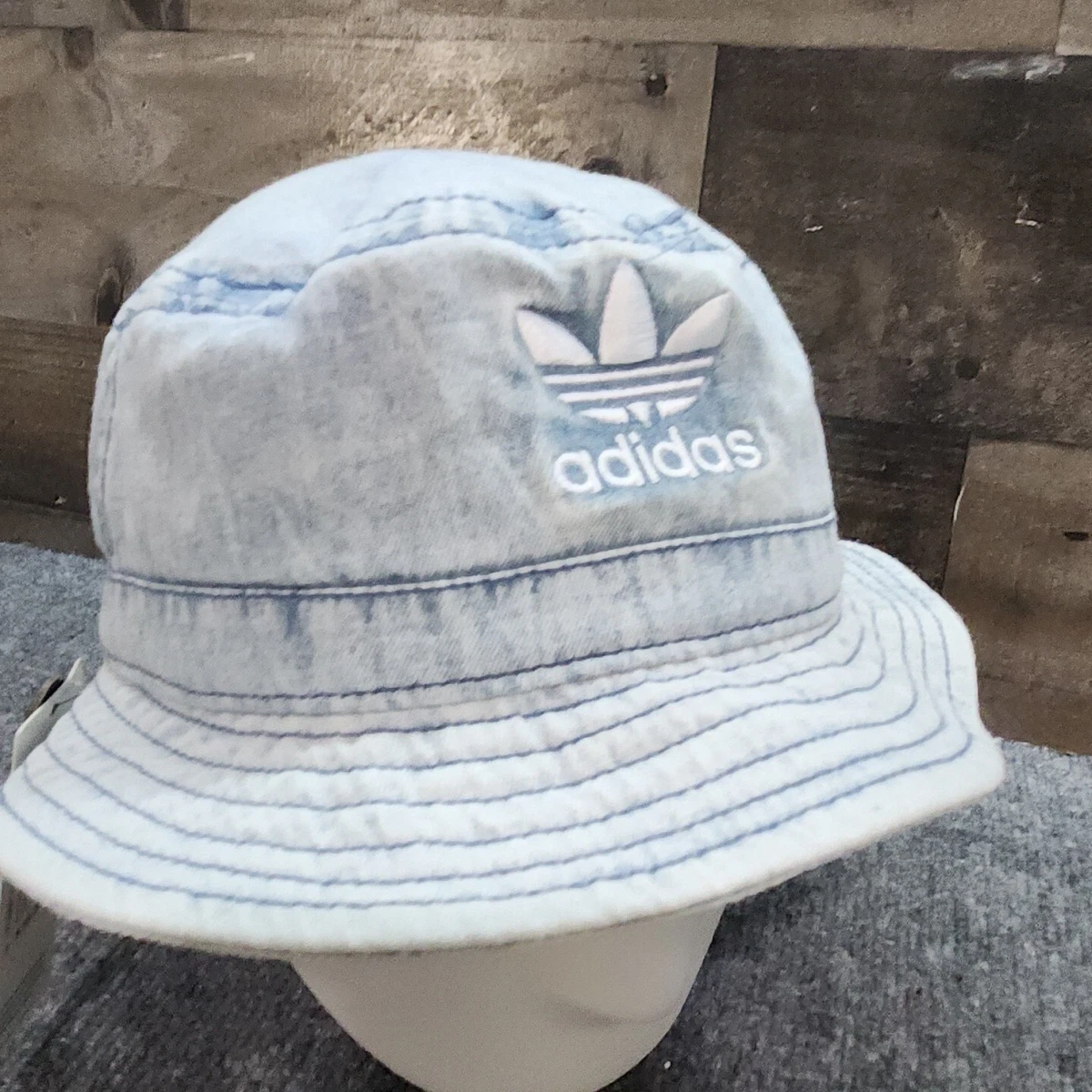 Adidas originals white clearance denim bucket hat