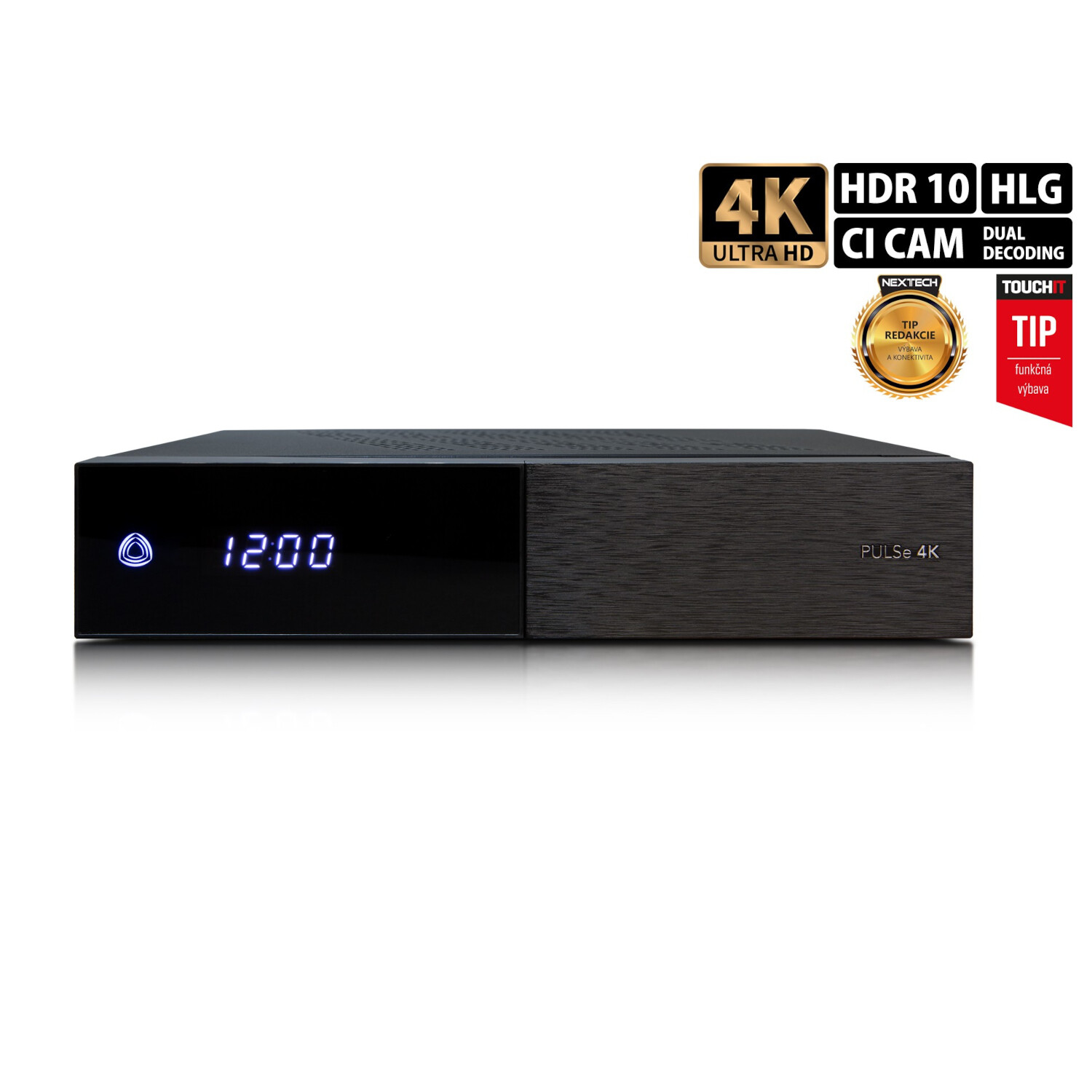 Décodeur TV Enigma 2 4K UHD avec châssis métallique et connectique premium