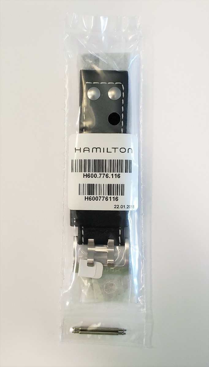 Original Hamilton 22mm X-Wind H776460 / H776560 Black Leather