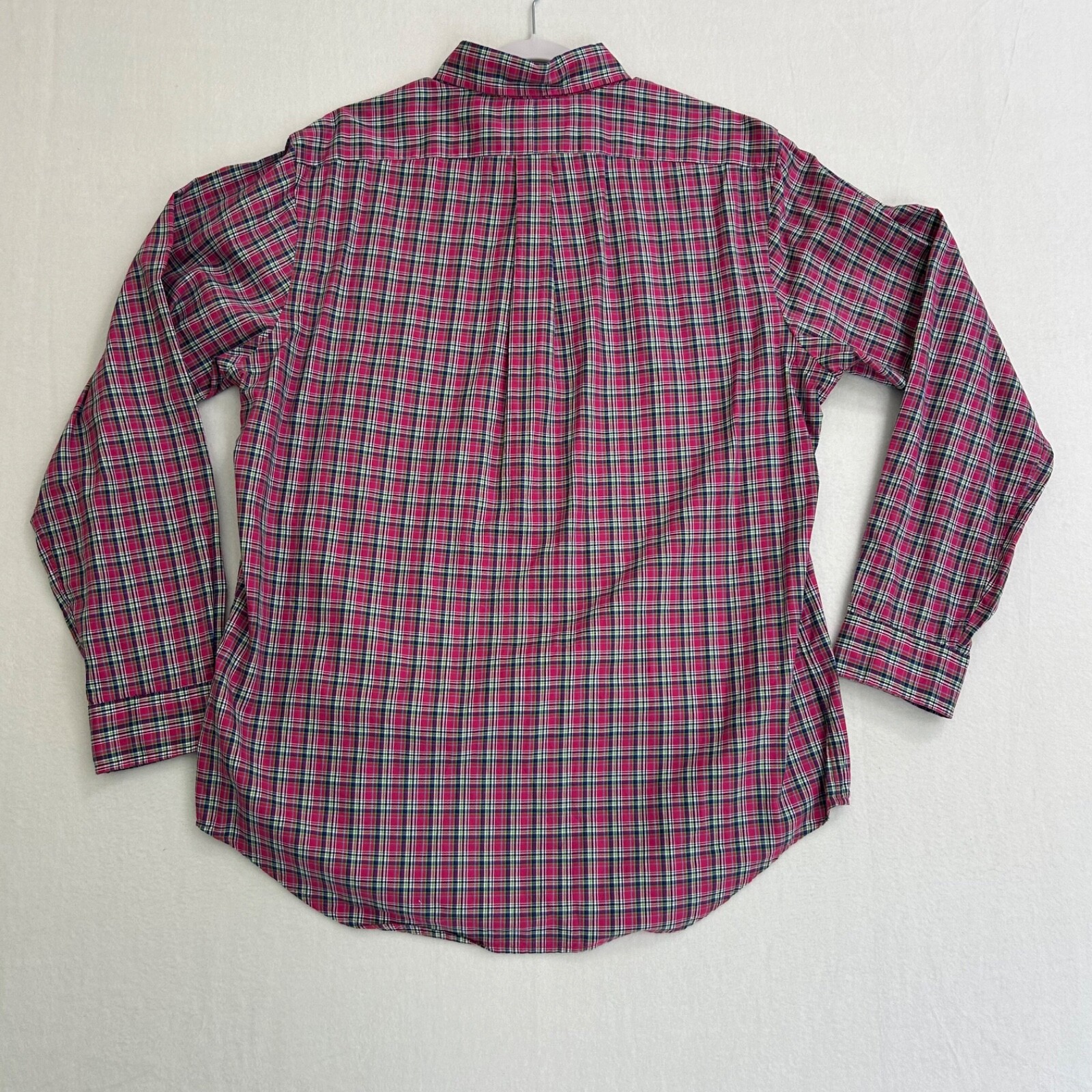 Camicia uomo Ralph Lauren L con bottoni rosa a quadri Madras logo classico pony
