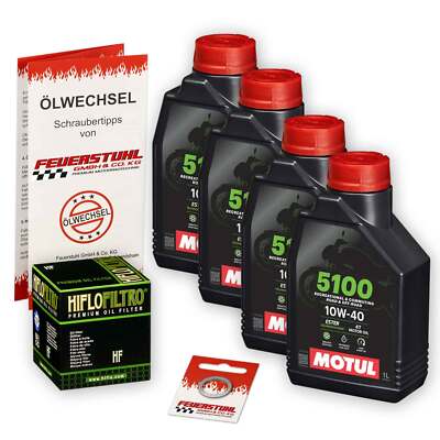 Honda CBR 600 F (PC35) 99-00, Motul 10W40 ESTER Öl + HiFlo Ölfilter, Motoröl Set
