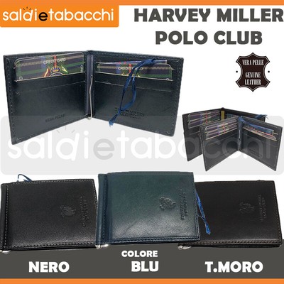 PORTAFOGLIO UOMO IN PELLE HARVEY MILLER POLO CLUB | eBay