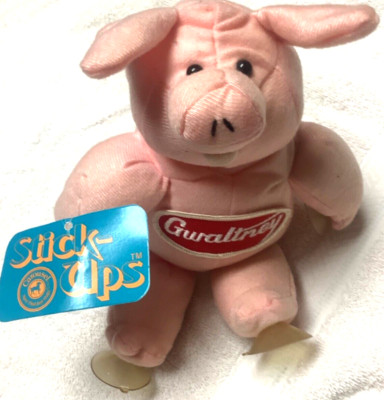 CAROUSEL BY GUY STUFFED PLUSH PIG WINDOW STICK UP SUCTION Cup Gwaltney NEW w/Tag
