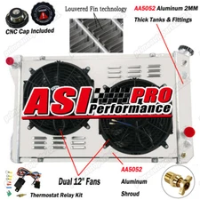 4 Row Radiator+Shroud Fan+Relay fits 1982-1992 CHEVY CAMARO Z28 V8 Iroc-Z RS