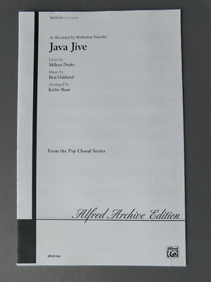 Java Jive - 1992 sheet music - SAB Vocal a Cappella - rec by Manhattan Transfer
