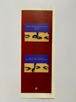 Rare Vintage 1996 Magazine Advert Picture Robert Miles Maria Naylor One & One Ad