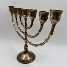 Vintage Kerzenhalter Messing Menora Chanukka Chanukka Judaica Chanukka